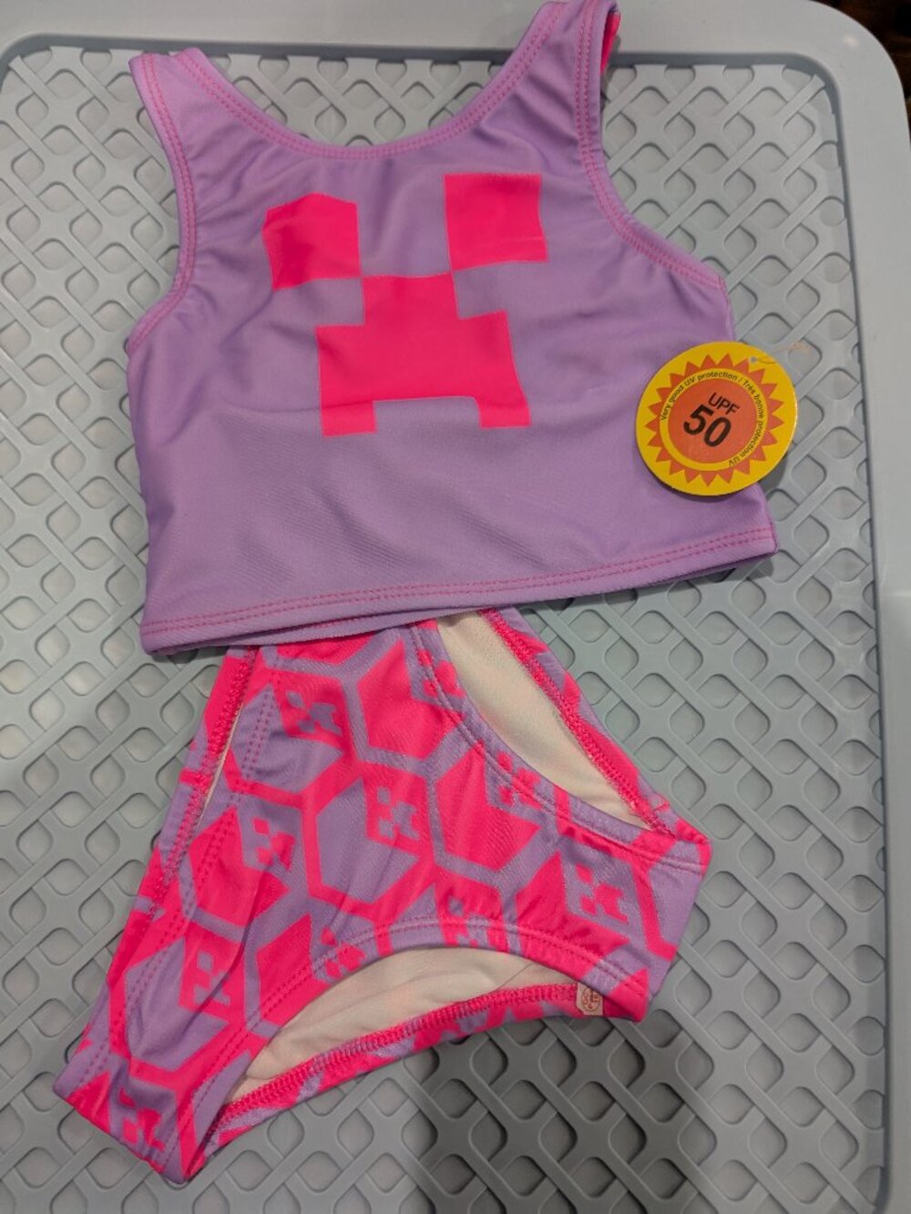Minecraft girls swimsuit size small size 6 new